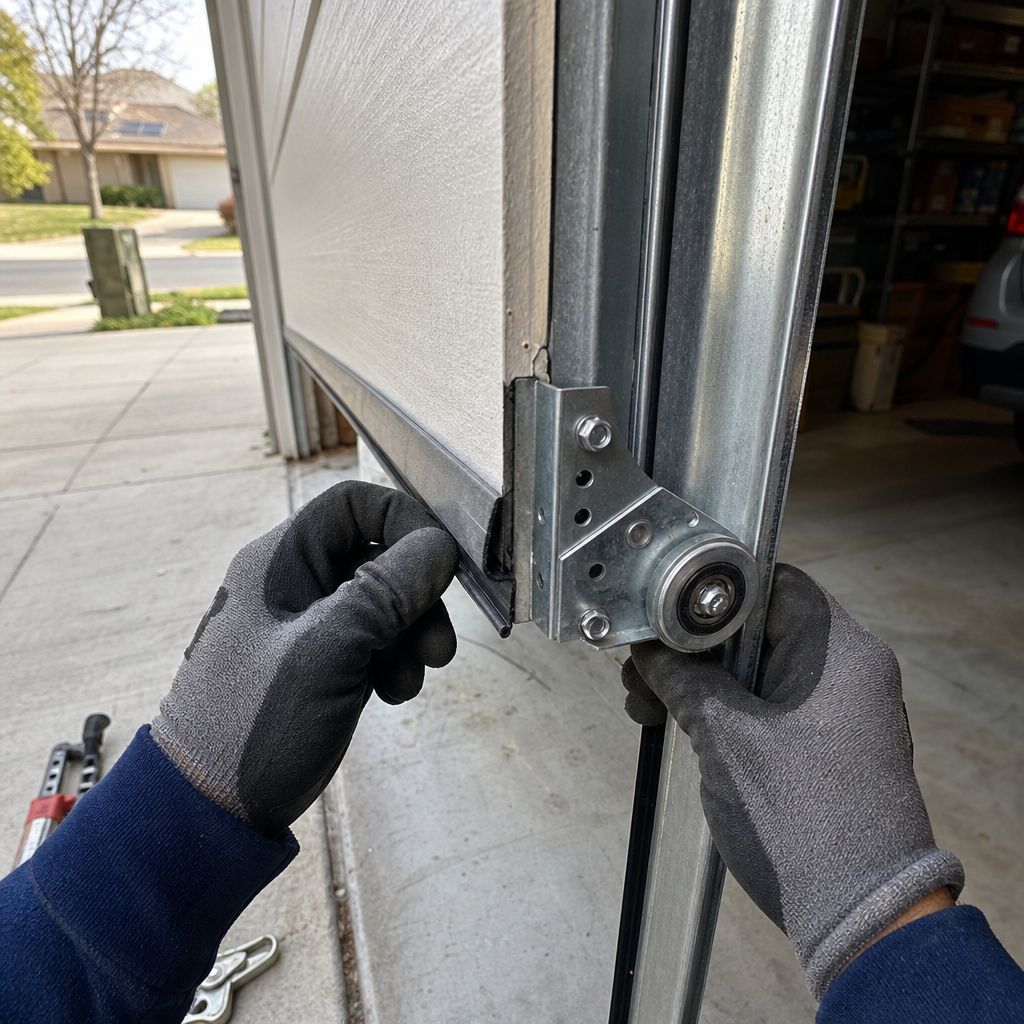 Garage door roller replacement by a professional